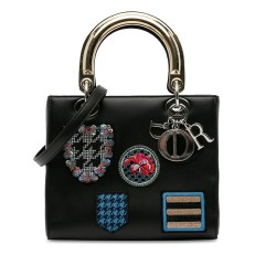 Dior Medium Calfskin Patch Embellished Lady Dior