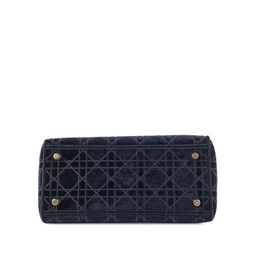 Dior Medium Cannage Velvet Lady D-Lite