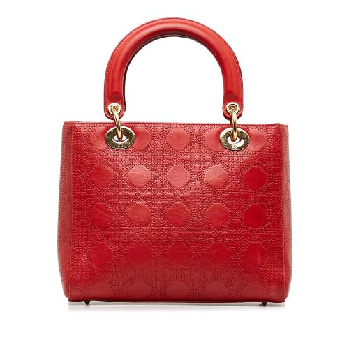 Dior Medium Embossed Lambskin Cannage Lady Dior