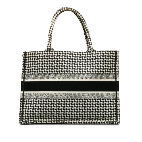 Dior Medium Houndstooth Embroidered Book Tote