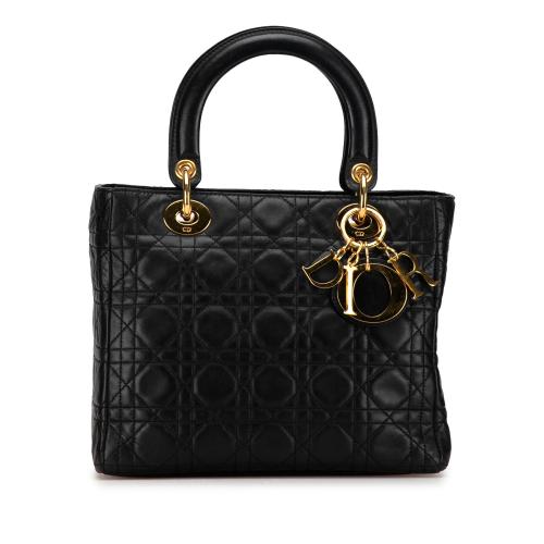 Dior Medium Lambskin Cannage Lady Dior