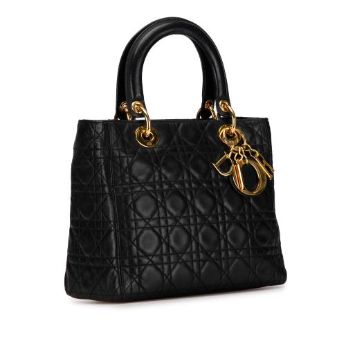 Dior Medium Lambskin Cannage Lady Dior