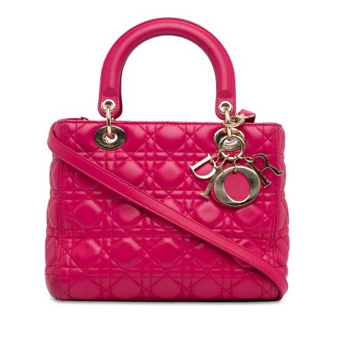 Dior Medium Lambskin Cannage Lady Dior