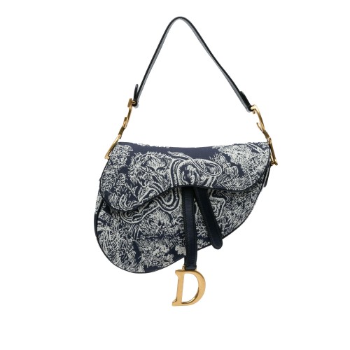 Dior Medium Toile De Jouy Saddle