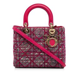 Dior Medium Tweed Cannage Lady Dior