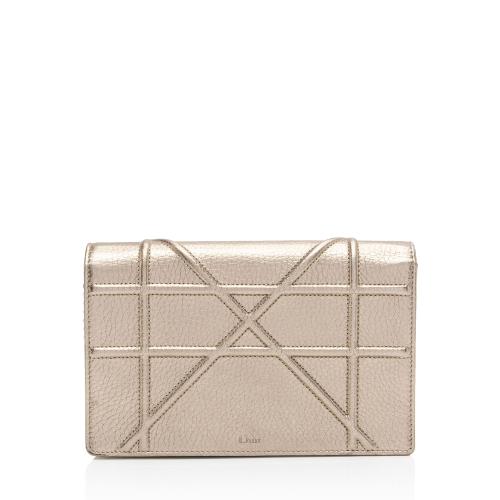 Dior Metallic Calfskin Diorama Wallet on Chain