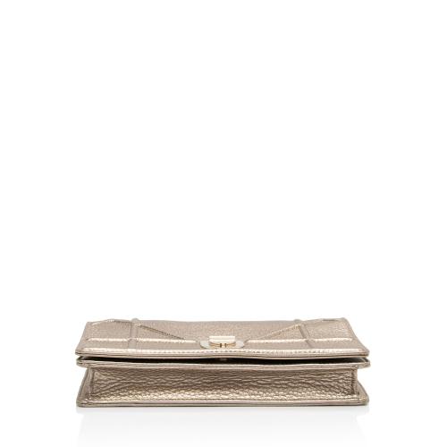 Dior Metallic Calfskin Diorama Wallet on Chain