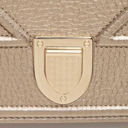 Dior Metallic Calfskin Diorama Wallet on Chain