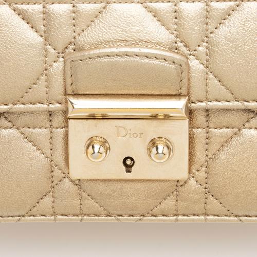 Dior Metallic Lambskin Cannage Miss Dior Promenade Crossbody