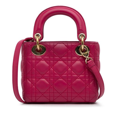 Dior Mini Lambskin Cannage Lady Dior