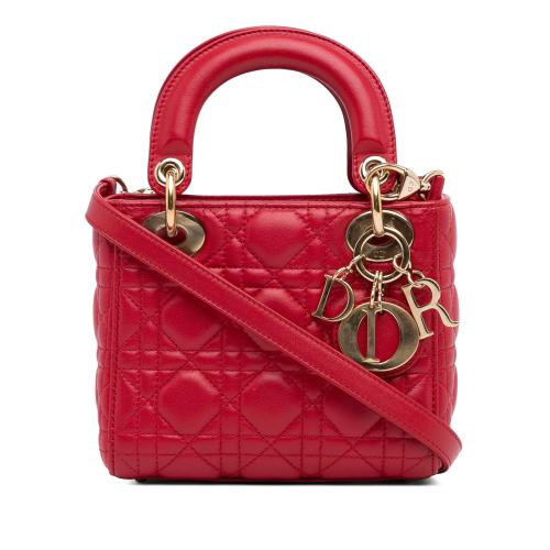 Dior Mini Lambskin Cannage Lady Dior