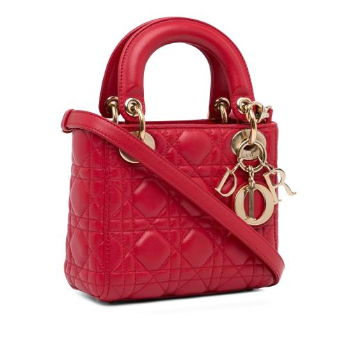 Dior Mini Lambskin Cannage Lady Dior