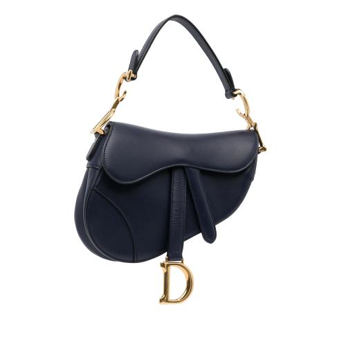 Dior Mini Leather Saddle Bag