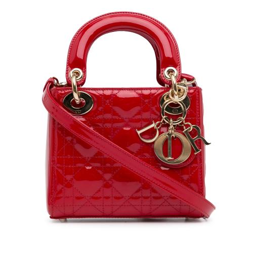 Dior Mini Patent Cannage Lady Dior