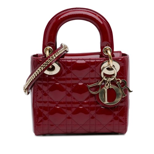 Dior Mini Patent Cannage Lady Dior