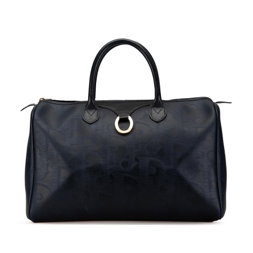 Dior Oblique Coated Canvas Boston Bag