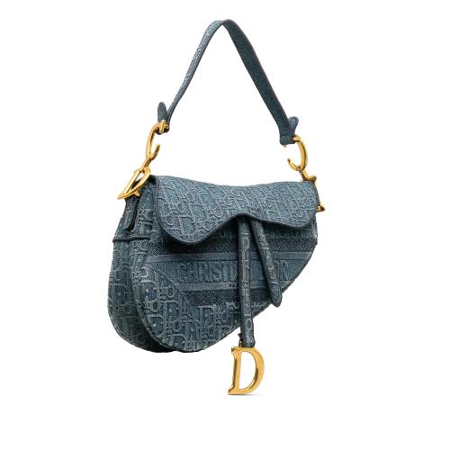 Dior Oblique Denim Saddle Bag Dior Handbags Bag Borrow or Steal