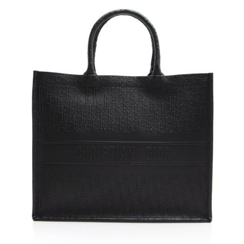 Dior Oblique Embossed Calfskin Large Book Tote