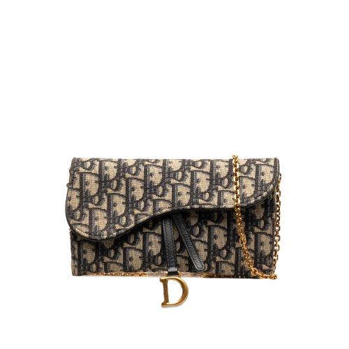 Dior Oblique Saddle Wallet On Chain