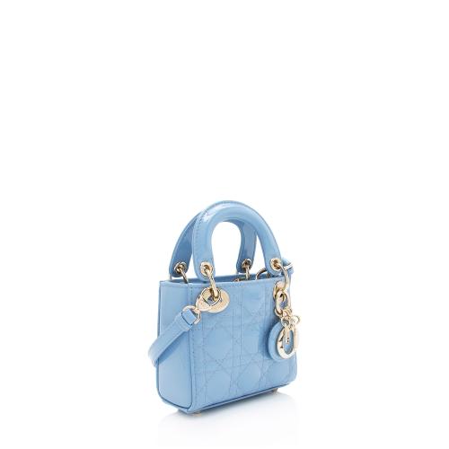 Dior Patent Cannage Lady Dior Micro Bag