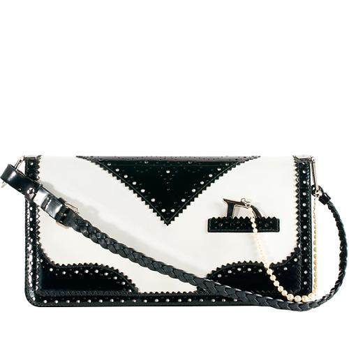 Dior Patent Leather DTrick Flap Shoulder Bag