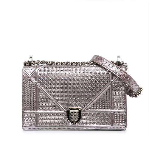 Dior Patent Microcannage Diorama Crossbody Bag