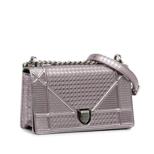 Dior Patent Microcannage Diorama Crossbody Bag