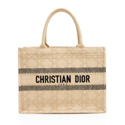 Dior Raffia Cannage Medium Book Tote