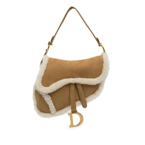 Dior Shearling Saddle Bag