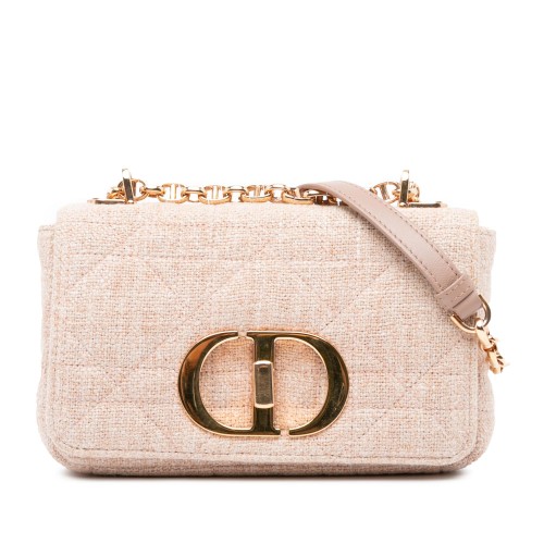 Dior Small Linen Macrocannage Caro Bag