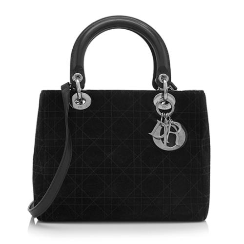 Dior Suede Lady Dior Medium Tote