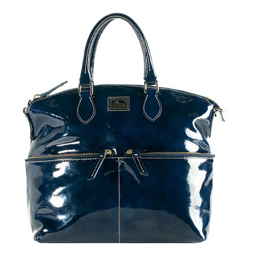 Dooney & Bourke Patent Leather Pocket Satchel Handbag