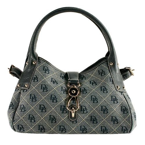 Dooney & Bourke Signature Logo Lock Satchel Handbag