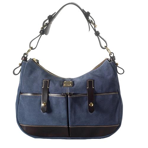 Dooney & Bourke Suede Safari Hobo Handbag