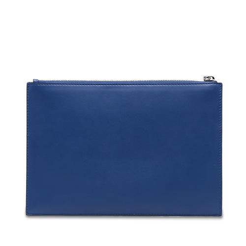 Fendi Baguette Leather Zip Clutch Bag