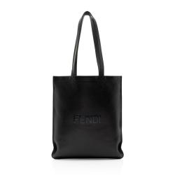 Fendi Calfskin Logo Flat N/S Tote