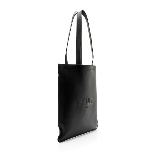 Fendi Calfskin Logo Flat N/S Tote