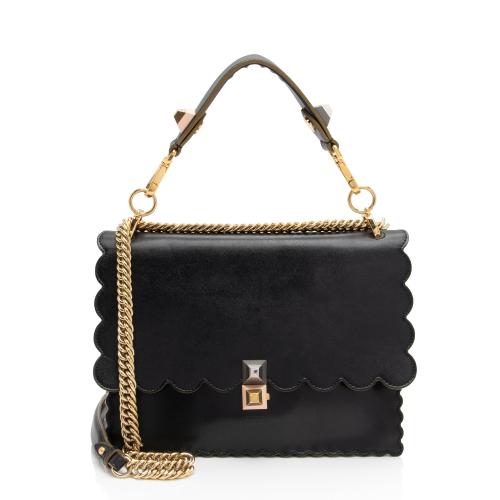 Fendi Calfskin Studded Kan I Medium Shoulder Bag Fendi Handbags Bag Borrow or Steal