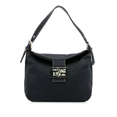 Fendi Canvas FF Marble Double Flap Shoulder Bag