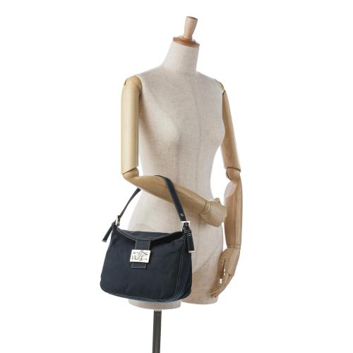 Fendi Canvas FF Marble Double Flap Shoulder Bag