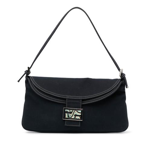 Fendi Denim Double Flap Baguette