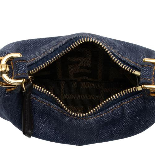 Fendi Denim Fendigraphy Nano Hobo Charm