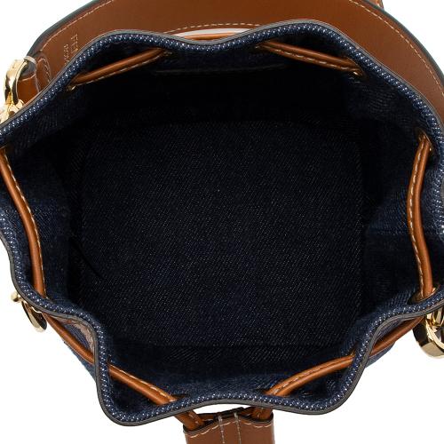 Fendi Denim Mon Tresor Mini Bucket Bag