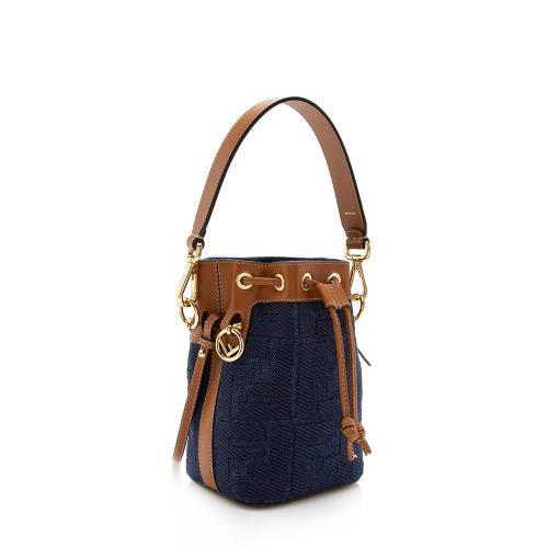 Fendi Denim Mon Tresor Mini Bucket Bag