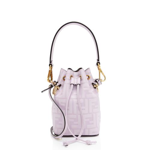 Fendi Embossed 1974 Mon Tresor Mini Bucket Bag