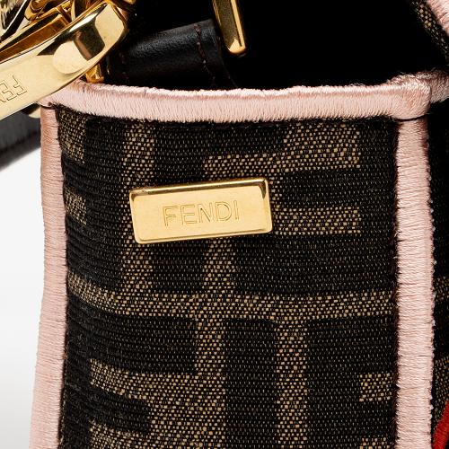 Fendi Embroidered Karligraphy Baguette Shoulder Bag