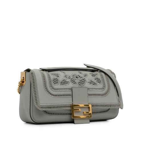 Fendi Embroidered Lace Baguette Chain