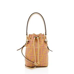 Fendi FF Embossed Calfskin Mon Tresor Mini Bucket Bag