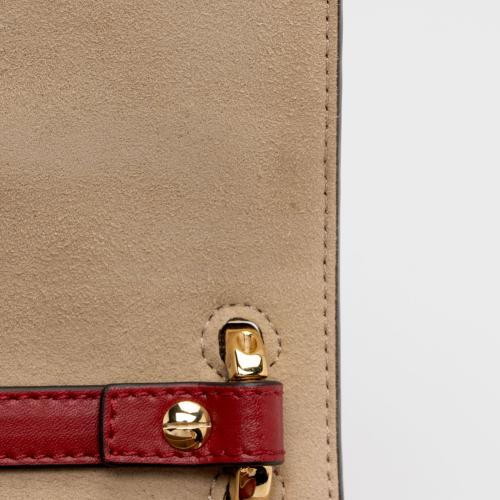 Fendi FF Embossed Calfskin Kan I Small Shoulder Bag