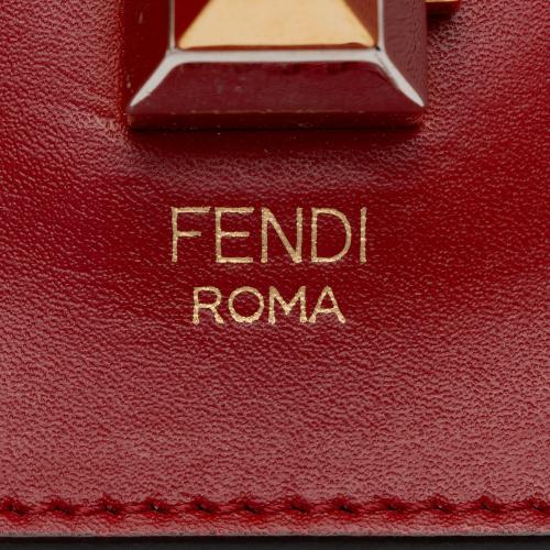 Fendi FF Embossed Calfskin Kan I Small Shoulder Bag